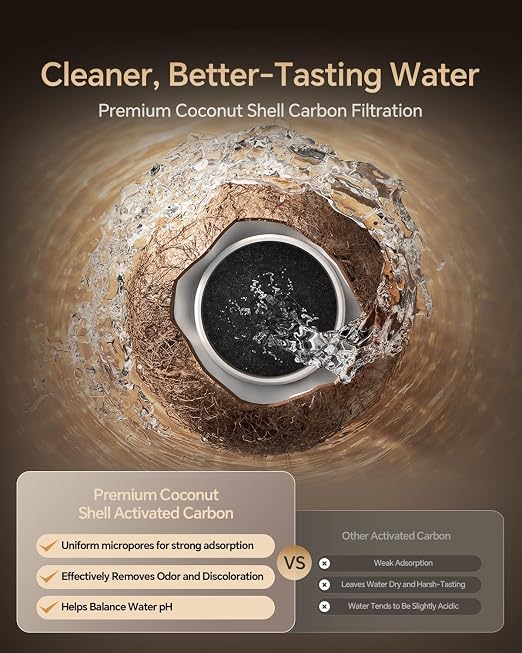 Vancepic Under Sink Reverse Osmosis System, 0.55 GPM High Flow 800GPD Tankless RO System, 3:1 Pure to Drain, 4000L High Capacity Water Filter, 95% TDS Reduction, Quiet Pump V800