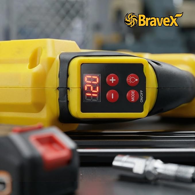 Bravex Electric Grease Gun, Battery Powered 12,000 PSI Cordless Grease Gun, 40” High Pressure Long Hose W/Quick Release Coupler Rechargeable Battery Pack