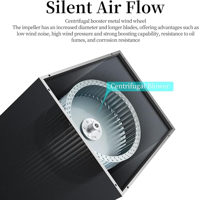 6 Inch Inline Bathroom 2 Speeds Exhaust Fan – Ultra Quiet 330 CFM Ventilation Fan for Bathroom, Attic, Kitchen, Garage, Laundry Room – Durable, Easy to Install, Powerful Airflow All-copper wire motors
