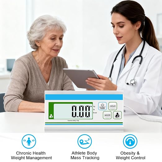 Medical Grade Floor Scale (660 lb),Professional Physician Scale with Digital Display, High Accuracy and Heavy Duty Body Scale Portable Weight Scale for Home & Hospital Use