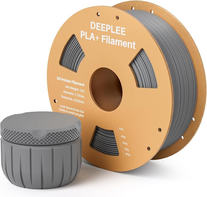 PLA+ 1.75mm 3D Printer Filament, PLA Plus with Dimensional Accuracy +/- 0.02mm, Higher Strength and Toughness, Neatly Wound, No Clogging, Fits for Most FDM 3D Printers, 1KG Space Gray