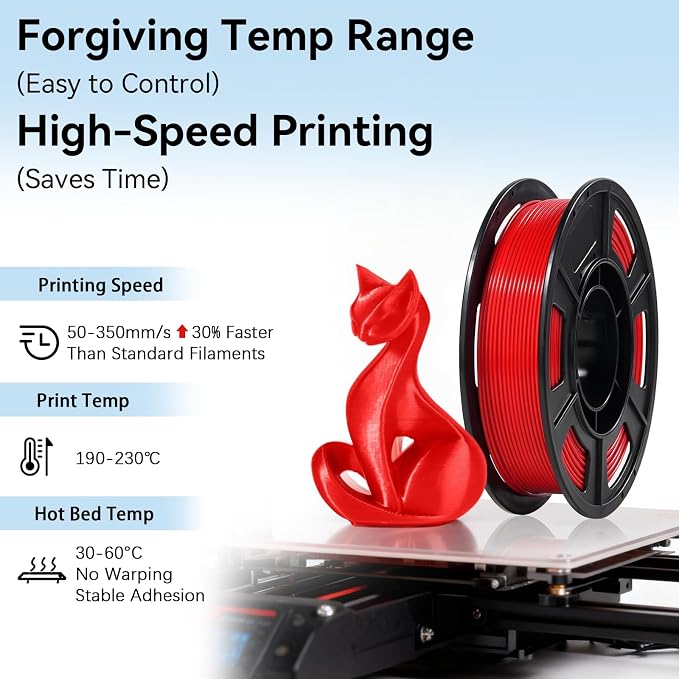 Dynta PLA 3D Printer Filament Bundle 250g, 1.75mm 6 Colors Total 1.5kg | Compatible with FLASHFORGE, Bambu, Creality, Black, White, Red, Green, Blue, Purple for Beginners, Individually Vacuum-Sealed