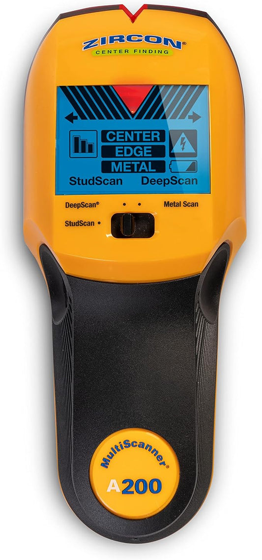 Zircon® MultiScanner™ A200 Stud Finder Wall Scanner, Edge and Center Finding