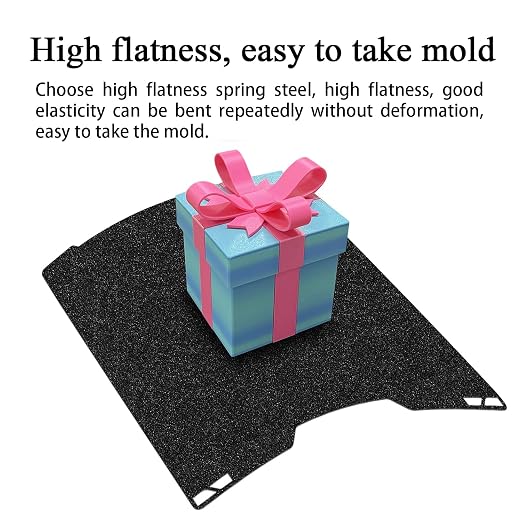 HzdaDeve H2C Build Plate for Bambu Lab A2L Combo Dual-Textured and Smooth PEI Plate Sheet Heated Bed Spring Steel Flexible Platform Black Board for 3D Printer Accessories (Black)