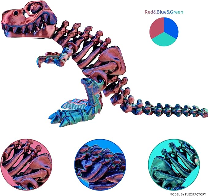 Chitu Systems Conjure Silk Tri-Color PLA, 1.75mm Christmas Silk Red Blue Green 3D Printing Filament, Using Reusable Spool Compatible with Bambu Lab Refill Filament, 1KG/2.2lb