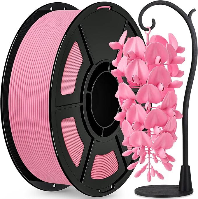 IEMAI Matte PETG Filament 1.75mm Pink 1kg, Smooth Matte Finish 3D Printer Filament with Minimal Layer Lines & Low Warping, +/-0.02mm Dimensional Accuracy