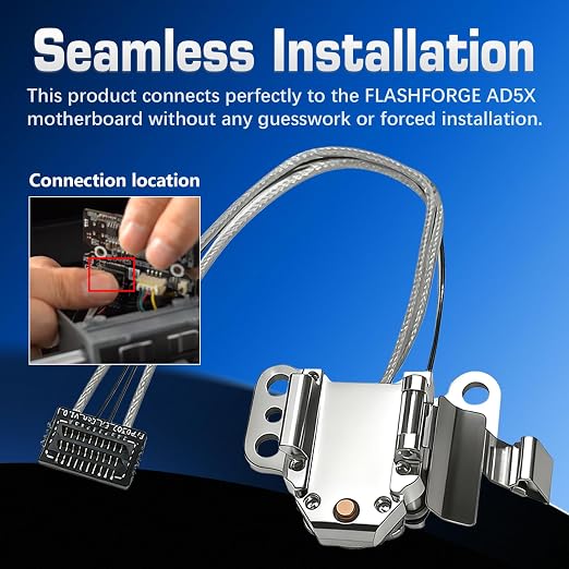 Original for Flashforge AD5X Hotend Heating Assembly Kit Includes Heating Wire, thermistor Temperature Sensor Element, Metal Heating Base+Fixing clamp+4 Fixing Screws. for Flashforge 3D Printer Parts