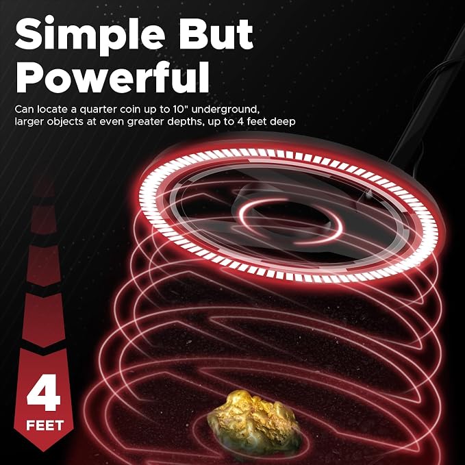 Metal Detector for Adults, 5 Professional Mode with Higher Accuracy 10” Waterproof Coil for Gold Detecting