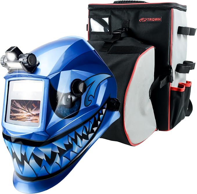 TRQWH Auto Darkening Welding Helmets for Men with Light Welding Hood & Welding Tools Backpack for Men Extreme Gear Pack