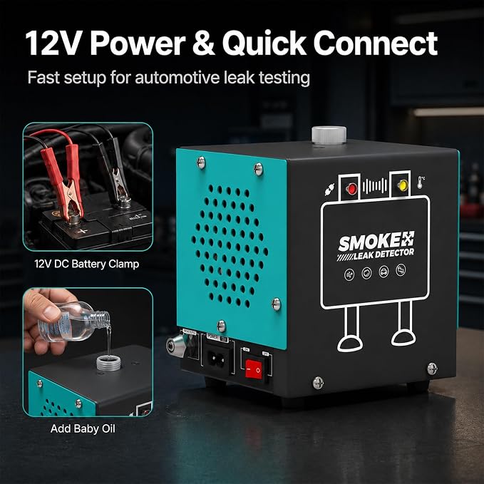 Smoke Machine Automotive EVAP-Leak - SD202E Sky Blue 12V DC Vacuum/Evap Diagnostic Tool for Repair Workshop