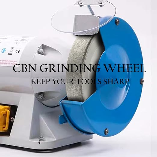 CBN Grinding Wheel 6" Dia x 1" Wide, 1 inch Arbor, Sharpen High Speed Steel Cutting Tools, Diamond Grinding Wheel Grit #600