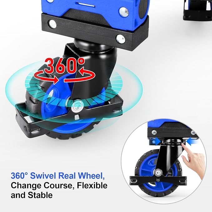 2-in-1Hand Truck Dolly 330LB Foldable with Folding Basket, Folding Hand Trucks Heavy Duty Carrying, Combination of 4 Wheels and 2 Wheels Convertible Cart with Retractable Handle Dolly for Moving