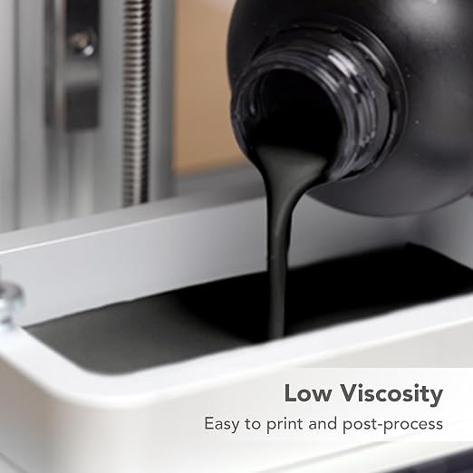 phrozen Water-Washable 3D Printer Resin [Rapid Black], 405nm LCD UV-Curing Photopolymer Resin for High Precision Printing, Low Odor, Non-Brittle, Easy to Clean and Cure (1KG)