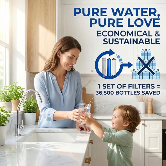 Reverse Osmosis Replacement Filter Kit for Microline 335 System, 3-Stage Filtration with S1229RS (50 GPD), S7028 Sediment/Carbon Block Prefilter, S7025 GAC Postfilter, Long-Lasting Components