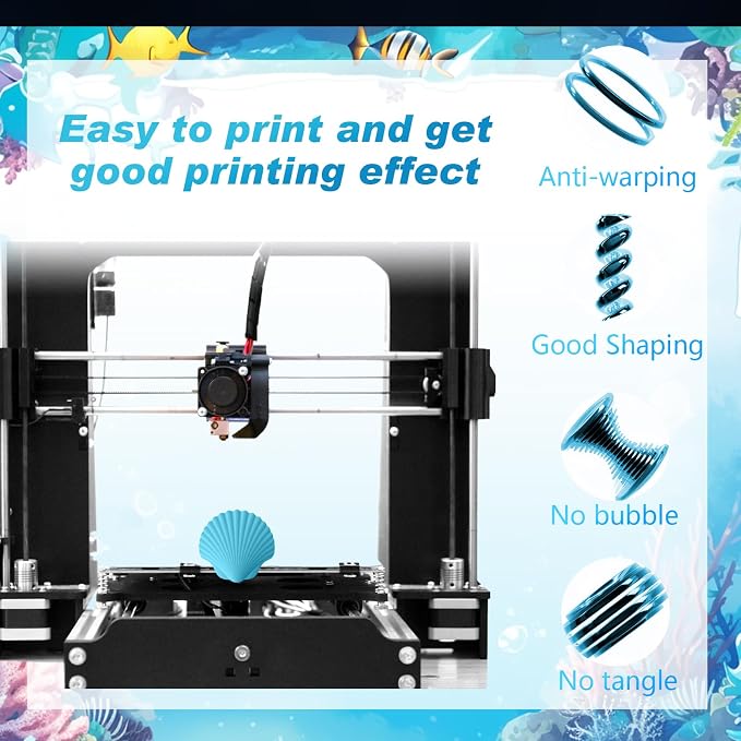 Pangda 3D Printer Filament Pla Bundle 1.75mm Multicolor, ±0.02mm Dimensional Accuracy, 3D Printing Filament for DIY Projects, Holiday Crafts(1.5 kg,Mermaid Color)
