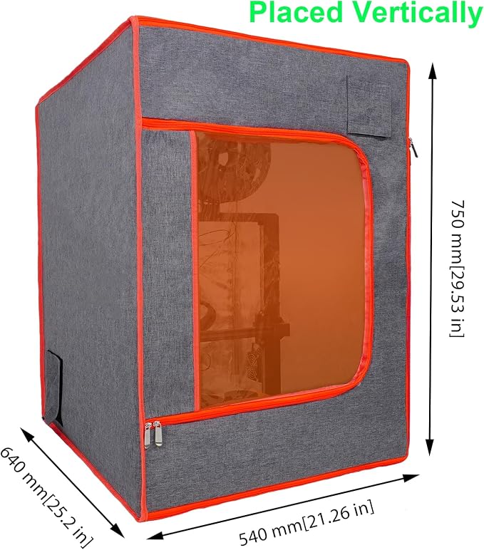 Dual-Placement Resin 3D Printer Enclosure Cover Tent with Adjustable Ventilation Exhaust Fan kit Compatible with Creality Anycubic Elegoo Series Mars 5 Ultra, Photon Mono 4 Resin UV 3D Printer