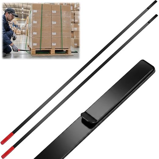 2PCS 54" Flexible Pallet Strap Feeder Stick for PE Guide Strapping | Professional Pallet Threading Tool for Factory Shipping, Warehouse Distribution Pallet Strapping