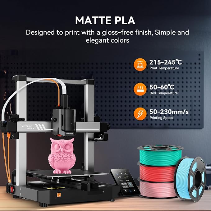 TECBEARS Bone White Matte PLA 3D Printer Filament 1KG | Smooth Extrusion, Tangle Free, Vacuum Sealed, 1.75MM Filament ±0.02mm Accuracy, Compatible with Most FDM Printers