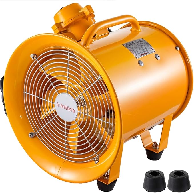 VEVOR Explosion Proof Fan 10 Inch, 350W, Industrial Portable Ventilator Blower/Exhaust with 9.8ft Light Cord -No Plug