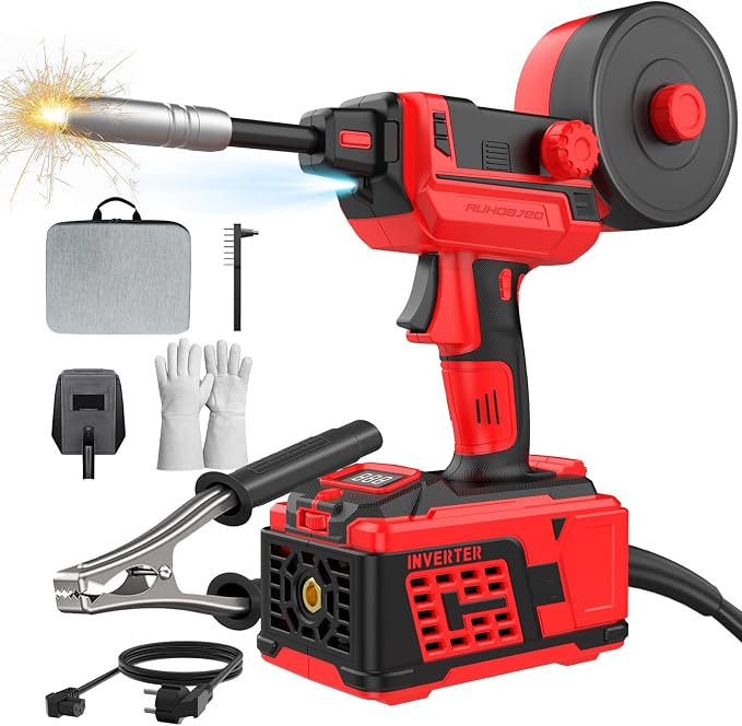 120A Handheld MIG Welder 110V, 2026 Upgraded Flux Core Wire Feed Welding Machine – Portable Gasless Inverter with 360° Swivel MIG Torch & Welding Mask for DIY Auto Repair Home Use