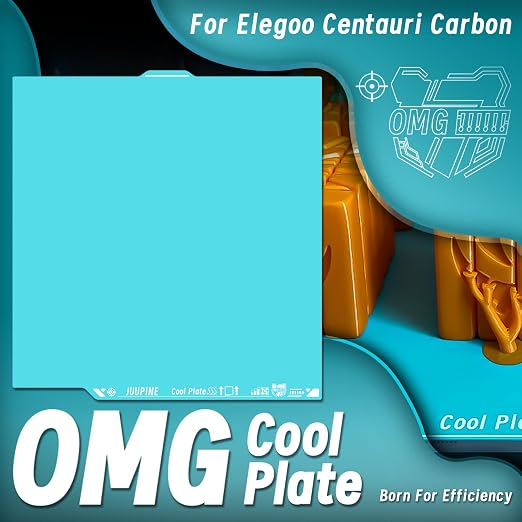 Cool Plate for Elegoo Centauri Carbon/Centauri Carbon 2 Build Plate No Heating Texture PEI Sheet 260X271mm Double Sided PLA Plate Strong Viscosity Cold Plate for Elegoo CC/CC2 3D Printer Platforms