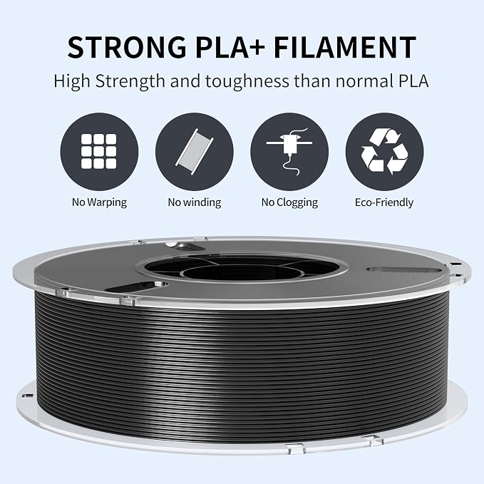 RAMBERY White Black PLA + 3D Printer Filament Bundle 4KG | Toughness Upgraded 1.75MM, PLA Filament Fit Most FDM Printers，Black x 2KG & White x 2KG
