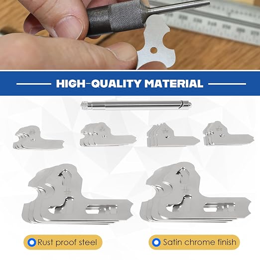 25 Pc Radius Gauge Set 1/64''-1/2'' Gauges with Holder, 3602-5021 Radius Measuring Tool