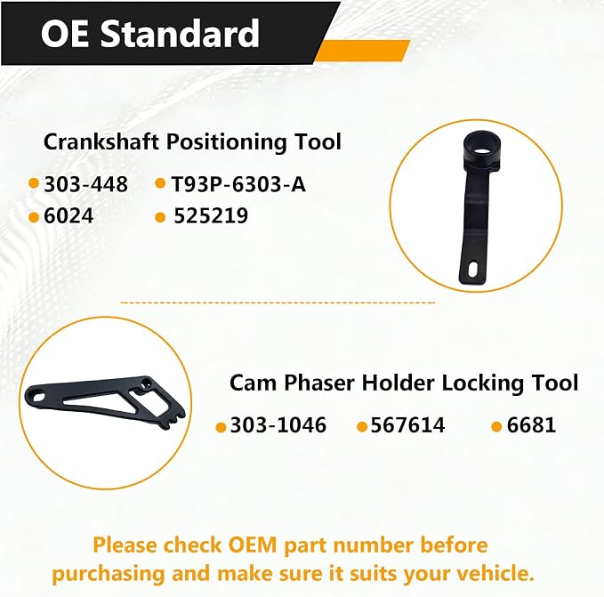 Engine Timing Chain Kit Combo Set, Including Camshaft Tool, Valve Spring Compressor, Valve Cam Phaser Lock Out Kit, Timing Belt Tools Compatible with Ford 4.6L 5.4L 6.8L 3V Engines