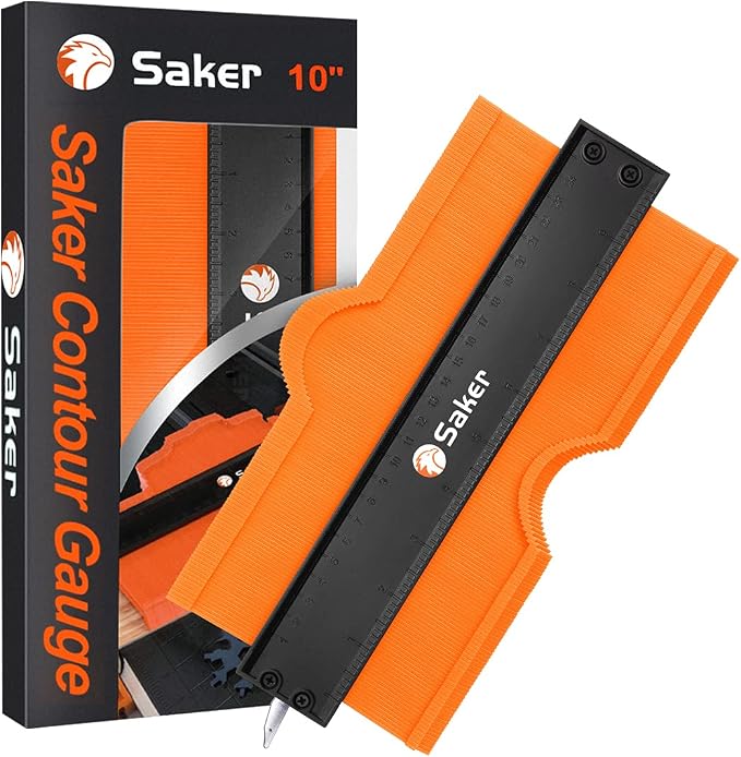 Saker Contour Gauge (10 Inch Lock) and Saker 4-in-1 Drilling Positioning Ruler