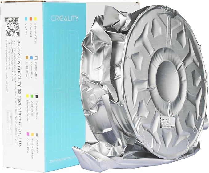 Creality ASA Filament 1.75mm, 1kg Spool (2.2lbs) 3D Printer Filament, High Temperature Tolerance- ASA Filament Perfect for Printing Outdoor Functional Parts, Dimensional Accuracy +/- 0.03mm
