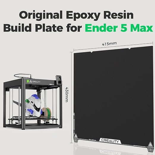 Creality Ender 5 Max Epoxy Resin Build Plate 415×430mm EP Coated Magnetic Steel Bed Plate for Creality Ender 5 Max 3D Printer