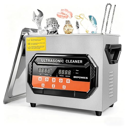 Ultrasonic Cleaner 3L 120W Digital Ultrasonic Cleaning Machine with Upgraded Degassing & Gentle Mode, 40kHz, with Heater & Timer for Tools, Jewelry, Watches, Glasses, Dentures, Small Parts