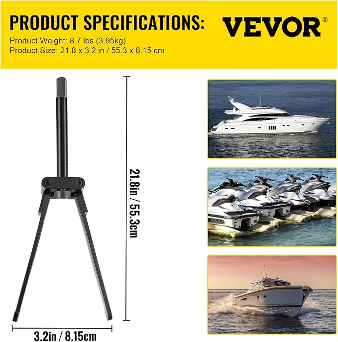 VEVOR Lower Bearing Carrier Puller, Compatible with Yamaha, Johnson, Evinrude, Honda, Mercury, Robust Steel Marine Lower Bearing Puller