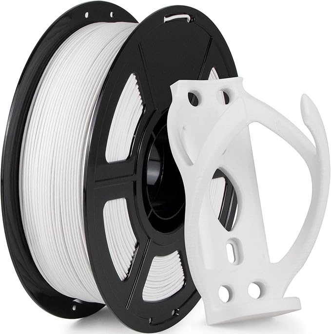 IEMAI PETG Glass Fiber Filament 1.75mm Matte White 1kg, Reinforced PETG-GF 3D Printer Filament for High Stiffness, Heat Resistance, Dimensional Stability & Low Warpage