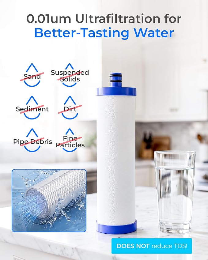 Waterdrop TST-UF Replacement Water Filter, 1-Year Replacement Pack, 4 Filters (2 x P1, 1 x U2, 1 x C3), Replacement for Waterdrop TST-UF & TST-B 3-Stage Under Sink Water Filtration System