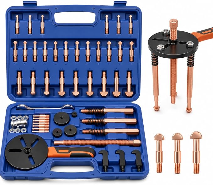 INCENDIOS 55-in-1 Bearing Puller Set, Blind Hole Bearing Removal Tool with Internal & External Bearing Puller Tools, Inner Outer Bearing Separator Kit for Automotive Motorcycle Industrial Repair