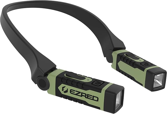 EZRED ANYWEAR Rechargeable Neck Light for Hands-Free Lighting Bundle - NK15 (Green)