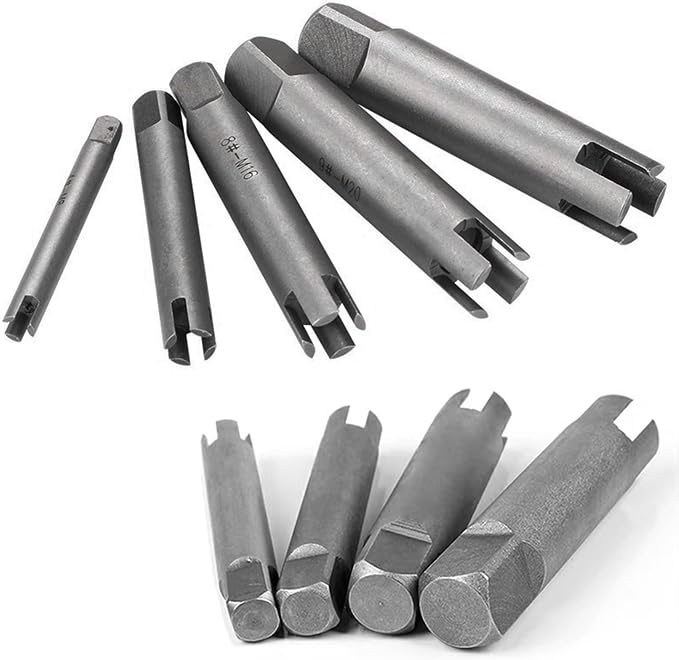 20 Pcs Tap Extractor Set, 3 & 4 Flute M4-M24 Stripped Screw Extractor Set, HSS Broken Bolt Extractor Kit for Easy Out Stripped Screws Broken Bolts Remover (2 Boxes)