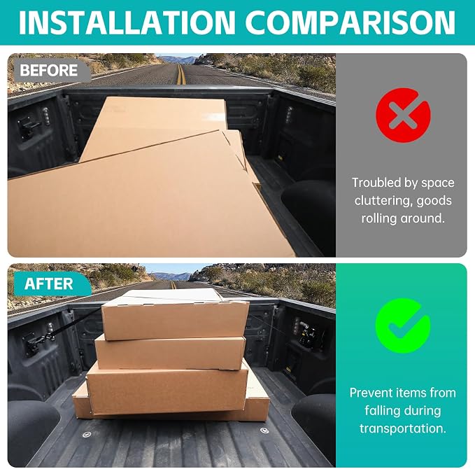 2PCS Ultimate Retractable Ratchet Straps Compatible with 2019-2025 Chevy Silverado/GMC Sierra 1500 Accessories, Bed Mount Bolt on Securing Self Retracting Tie Down Straps