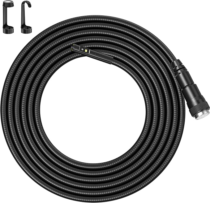 Teslong Endoscope Replacement Cable with Light, Triple Lens Inspection Camera 7.9mm/0.3inch Waterproof Probe Compatible with NTS500, NTS300(10FT)