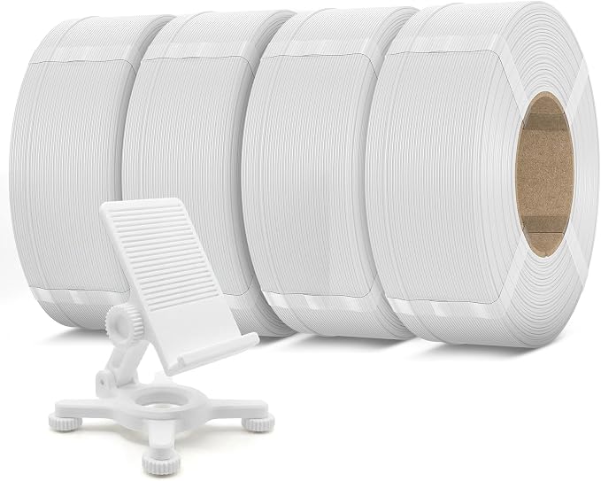 Inslogic PETG Pro Pre-Dried 3D Printer Filament 1.75mm, High-Speed PETG Filament, Stronger Toughness, High Precision ±0.02mm, Compatible with FDM Printers, 1kg×4 Refills (White)
