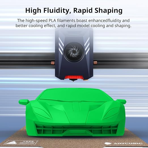 ANYCUBIC High Speed RFID 3D Printer Filament 1.75mm, Print Up to 10X Faster, Rapid PLA Filament with High Prints Quality, Dimensional Accuracy +/- 0.02mm, 1KG Spool, Classic Green