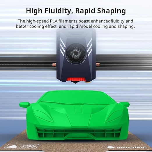 ANYCUBIC High Speed 3D Printer Filament 1.75mm Bundle, Rapid PLA Filament with High Prints Quality, Dimensional Accuracy +/- 0.02mm, 1KG Reusable Spool, 4KG Black + Red + Green + Blue
