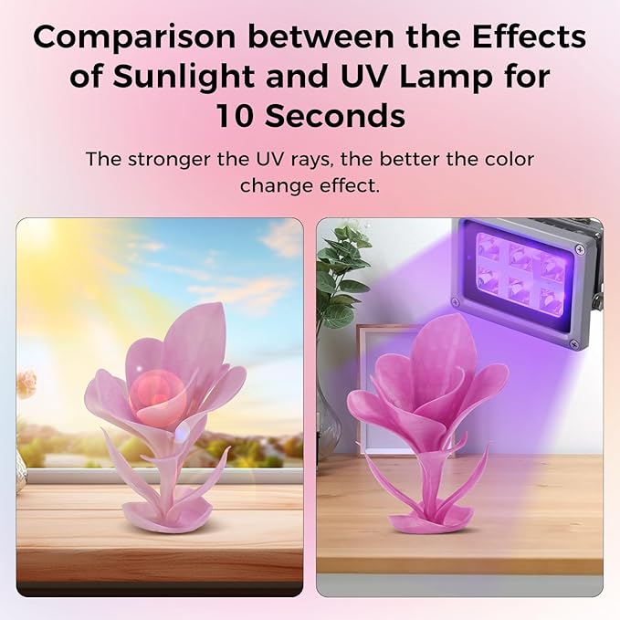 Sovol 3D Printer Photosensitive Filament Single Color Light Change PLA 1kg (2.2 lbs) Spool 3D Printing Materials, Dimensional Accuracy +/- 0.03 mm, 1.75 mm, Light Change Purple