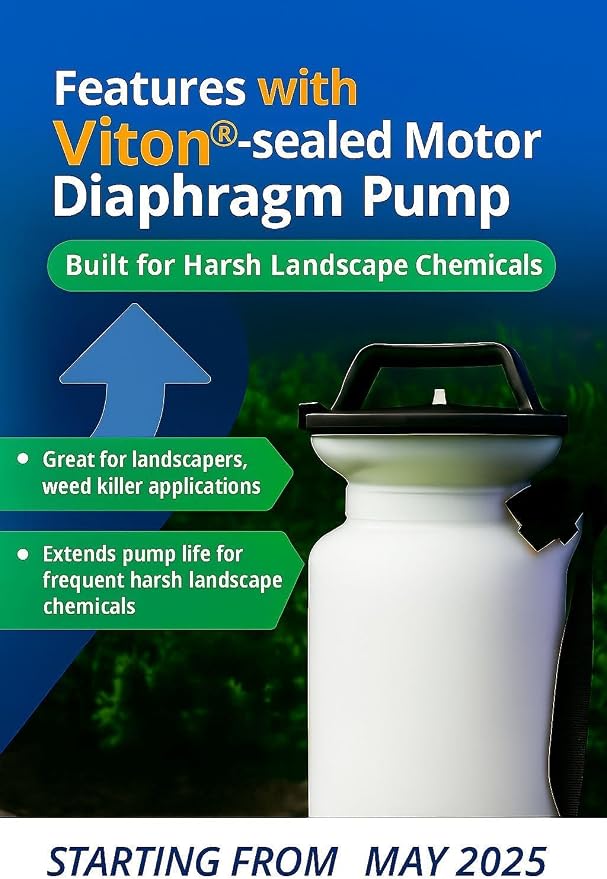 Sprayers Plus YT25E Battery Powered Sprayer 2 Gallon, Rechargeable with 12V Lithium-ion Electric Sprayer,Chemical Resistant Brass Wand Nozzle,Viton Seals for Long Distance Lawn Care