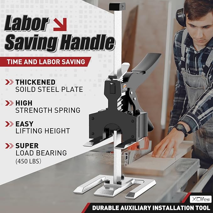 XClifes Labor Saving Arm Jack Handle 2 Pack, Construction Jack, Wall Tile Locator, Multi Function Height Adjustment Lifting Device, Door Panel Lifting Cabinet, Raised 6.69 in, Pair Dynamic Load 450 LB