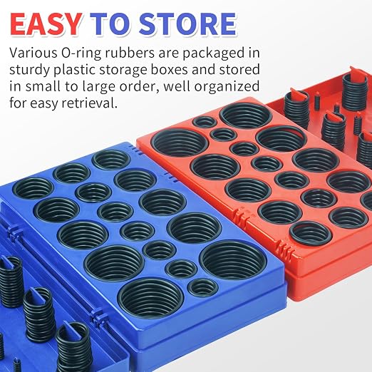 ZDBB 826 Pcs Universal Rubber O Ring Assortment Kit in Inch Standard SAE O-Rings and Metric Oring Set for Automotive Plumbing Faucet Repair, Air or Gas Connections,Resist Oil and Heat