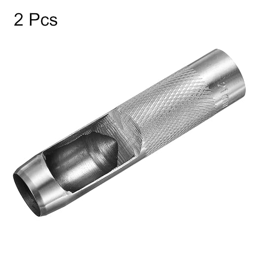 HARFINGTON 2pcs Leather Round Hole Punch, 21mm Hollow Hole Puncher Cutter Carbon Steel Circle Hole Punching Cutting Tool for Belt/DIY Leather Craft