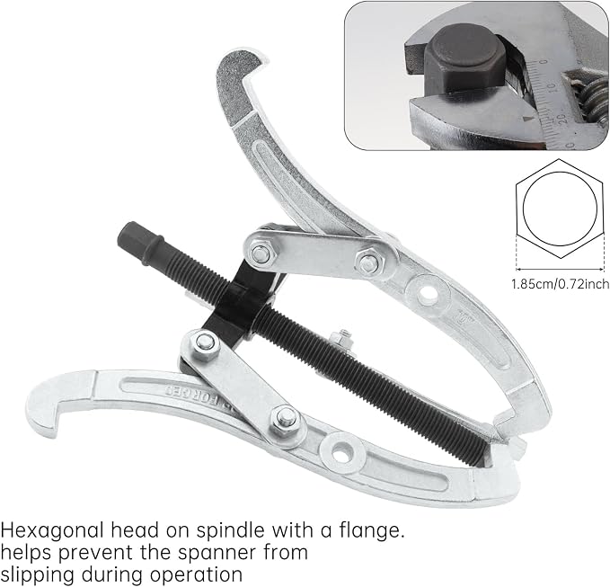 ChgImposs 10 Inch 3-Jaw Gear Puller, 2 Jaw 3 Jaw Puller for Pulley Gears Bearings and Flywheels, Heavy Duty Pulley Puller with Reversible Jaws, High Carbon Steel Removal Tool Bearing Puller Tool