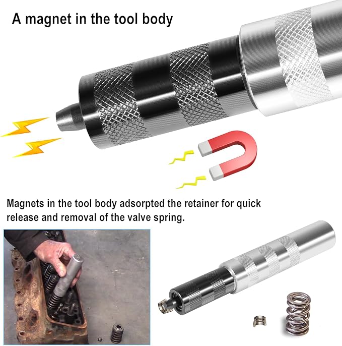 36200 Valve Keeper Remover Installer Tool Kit Valve Spring Compressor Retainer Removal Tool for 5/16" to 3/8"